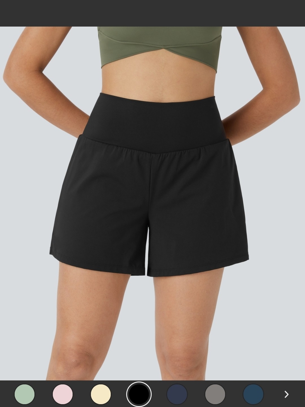 HALARA Softly Zero Black High-Waist Athletic Shorts